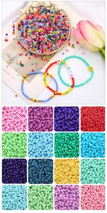 Colorful 2mm-4mm glass seed beads in a 16-grid palette for DIY jewelry making