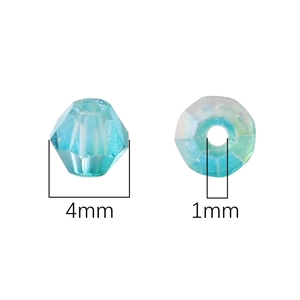 Hochwertige 4mm Aurora blaue Glasperlen mit Facettenschliff für DIY Schmuckherstellung