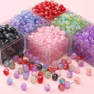 Cuentas de acrílico de 8mm de colores para creación de joyas y pulseras caseras