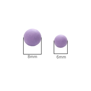 Matpaarse ronde kralen van acryl voor doe-het-zelf-handwerk in 6 mm en 8 mm