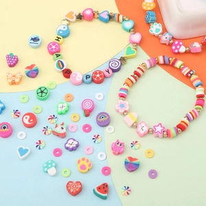 24-Raster bunte Polymer-Ton-Perlen-Set für DIY handgefertigte Armbänder und Schmuckherstellung