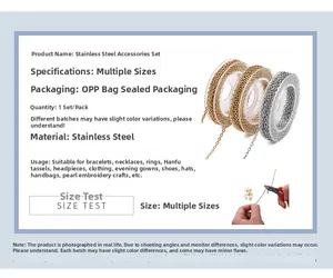 Macro detail van roestvrijstalen sieraden ketting set met tang voor DIY handgemaakte hobby