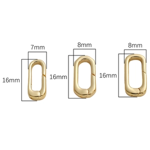 Fermoirs à ressort ovales en or 14K pour bijoux en largeurs de 7mm et 8mm