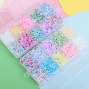 Macaron Colors 4mm Cat Eye Glass Beads DIY Jewelry Making Kit 10 Grids Storage Box Round Seed Beads For Bracelet Necklace Making