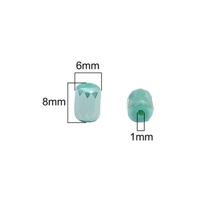 Gefacetteerde rechthoekige glazen kralen voor DIY sieraden maken 6x8mm lichtgroen