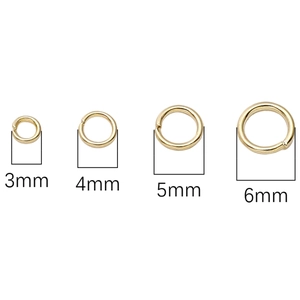 14k vergoldete Biegeringe in 3mm 4mm 5mm 6mm Größen für die DIY Schmuckherstellung und Verbindung