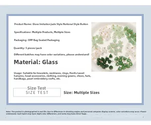 Detailed size and material guide for glass lily of the valley flower charm beads