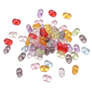 Perline acriliche colorate 4x6mm a forma di arachide per gioielli fai da te fatti a mano