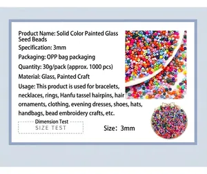 Detailed specs for 3mm glass beads for DIY jewelry with multi-color paint finish