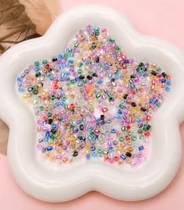 Macro de perles en cristal facettées de 4mm multicolores pour création de bijoux DIY