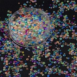 Colorful mixed transparent glass bubble beads for DIY crafts and phone case decoration