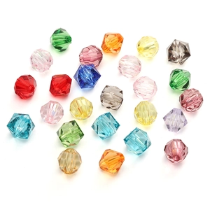 Perles en acrylique facettées de 10mm en couleurs variées pour création de bijoux DIY