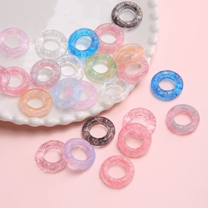 25mm glass moire round pendant rings in multiple colors for DIY jewelry making