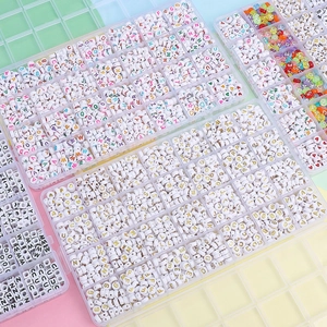 Acrylic Alphabet Letter Beads Box Set Loose Beads For DIY Jewelry Making Bracelet Necklace Crafting Supplies