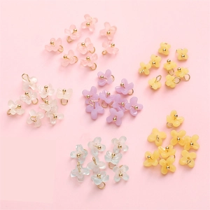 Pendentifs osmanthus colorés en résine pour bracelets et accessoires de création de bijoux