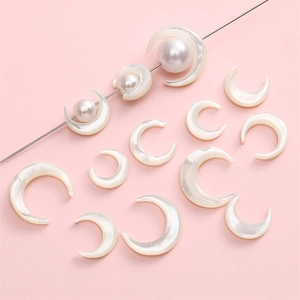 Perline a Mezzaluna in Madreperla Naturale per Fai da Te Creazione Gioielli Collane Orecchini Braccialetti Materiale Artigianale
