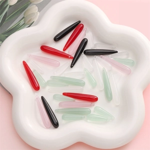 DIY colorful teardrop resin pendants for handmade jewelry and traditional hairpins