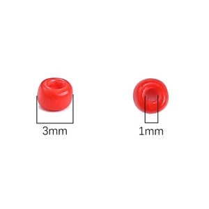 Κόκκινες γυάλινες χάντρες 3mm με τρύπα 1mm για DIY χειροποίητα κοσμήματα και χειροτεχνίες