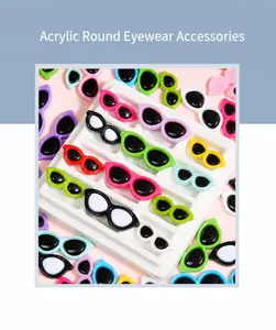 Colorful acrylic round glasses frames for DIY doll face accessories and craft making