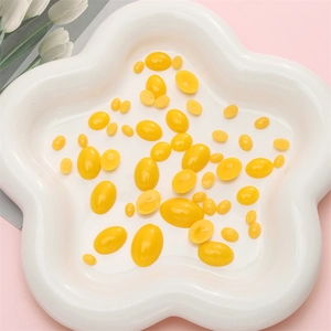 Yellow oval acrylic doll eyes in various sizes for DIY handmade plush toy accessories