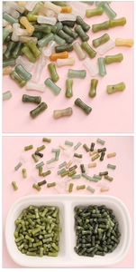 Macro de perles en pierre naturelle en forme de bambou pour création de bijoux DIY