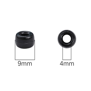 Perline fai-da-te nere lucide da 9mm con fori grandi da 4mm per creare gioielli