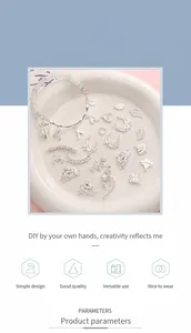 Kit de perles bambou en alliage d'argent avec breloques lotus pour bijoux DIY