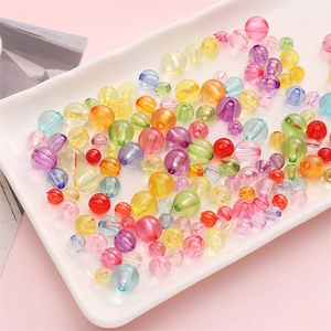 Bunte transparente Acryl-Rundperlen für die DIY-Armband- und Schmuckherstellung