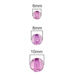 Lila Acrylperlen in den Größen 6mm, 8mm und 10mm für die DIY Schmuckherstellung
