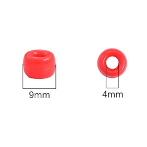9mm Red Plastic Barrel Beads DIY Jewelry Kit with 4mm Hole Diameter for Bracelet Making