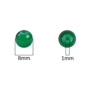 8mm green crackle glass beads organizer set for DIY jewelry and bracelet making