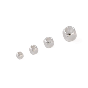 Silver square spacer beads in four sizes for DIY jewelry making handmade necklaces
