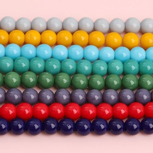 Perles rondes en verre de 8mm de couleurs vintage pour la création de bijoux faits à la main
