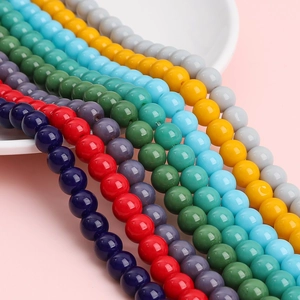 Perles en verre vintage 8mm de couleurs assorties pour la création de bijoux DIY