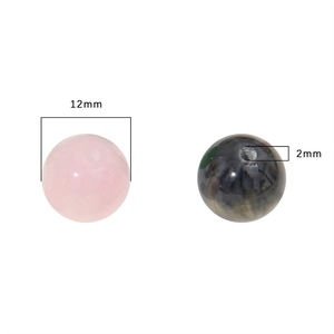 Χάντρες ρητίνης 12mm για βραχιόλια DIY με τρύπα 2mm σε ροζ και γκρι χρώμα σετ