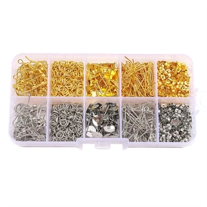 DIY sieraden maken kit met oorhaken en ringetjes in een handige 10-vaks transparante doos