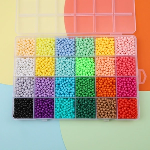 Acrylic Macaron Color Beads Kit For DIY Jewelry Making Bracelet Earring Handcraft Material Organizer Box Decorative Beads