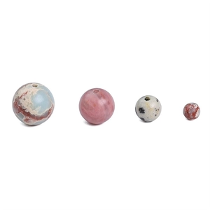 Natural spotted stones and rhodochrosite round beads for DIY handmade jewelry bracelets