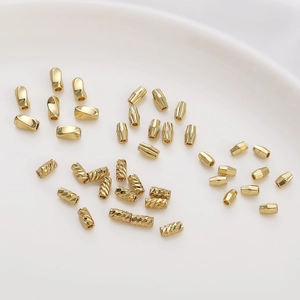 14K gold filled textured spacer beads in various patterns for DIY jewelry making