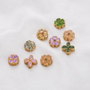Vergulde kersenbloesem kralen met kattenoog steen voor DIY sieraden maken
