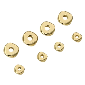 Polished 14K gold filled irregular triangle spacer beads for DIY jewelry making