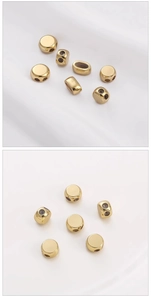 Detailed close-up of 14K gold filled stopper beads with silicone inserts for DIY jewelry