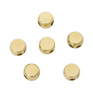 6 pieces of round 14K gold-filled silicone beads for DIY bracelet and necklace making