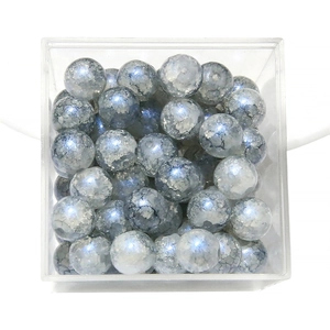 Perles en verre aurore bleue 10mm pour création bijoux DIY dans boîte plastique