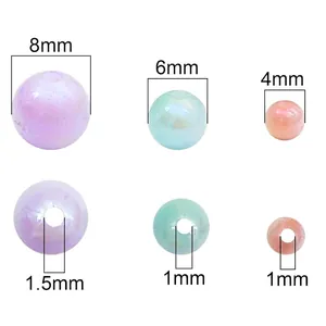Schillernde 8mm 6mm 4mm Acrylperlen Größentabelle für DIY-Schmuckherstellung