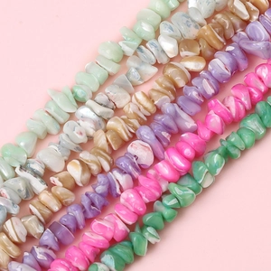 Irregular natural freshwater pearl beads in vibrant mixed colors for DIY jewelry crafts