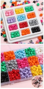 Détail de perles en acrylique colorées pour bijoux DIY et accessoires de nœuds faits main