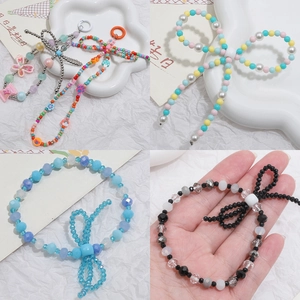 Πολύχρωμες ακρυλικές χάντρες για DIY κρεμαστά κινητού και βραχιόλια με φιόγκο πεταλούδα