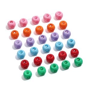 Perles en acrylique colorées à trous multiples pour bijoux DIY et loisirs créatifs