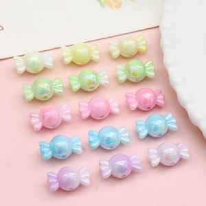 Perles En Acrylique Irisé En Forme De Bonbon Avec Finition Nacrée Pour La Fabrication De Bijoux DIY Accessoires Pour Bracelets Et Colliers Colorés